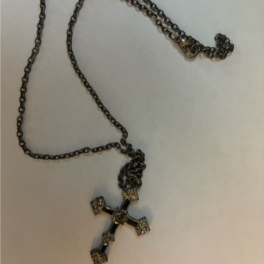 Silver Cross Pendant Necklace